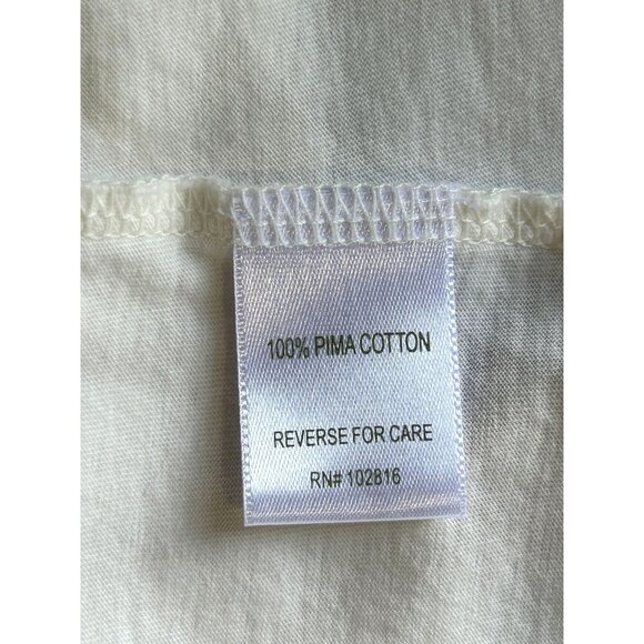 Garnet Hill Women's Pima Cotton Ruffle Tank Top in Ivory - Sz S - Picture 5 of 6